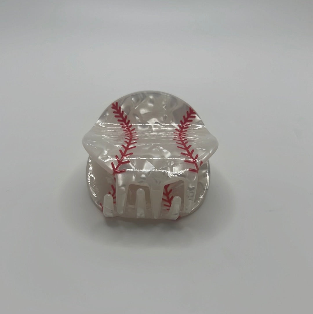 Small Baseball Hair Clip