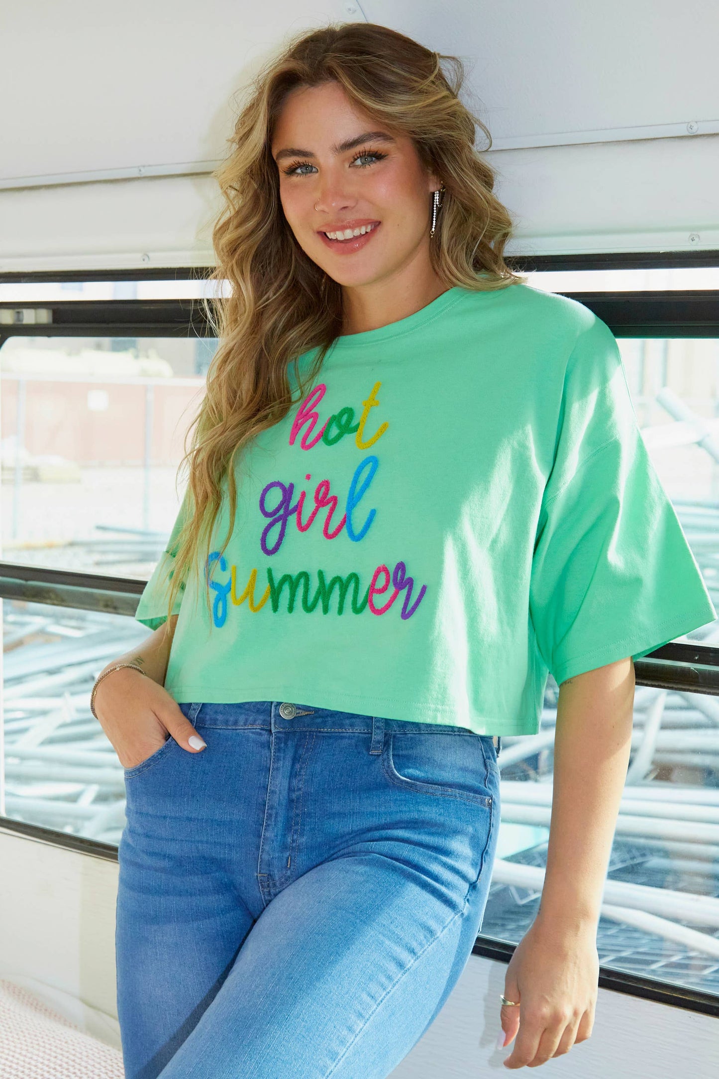 Hot Girl Summer Multicolor Patch Tee