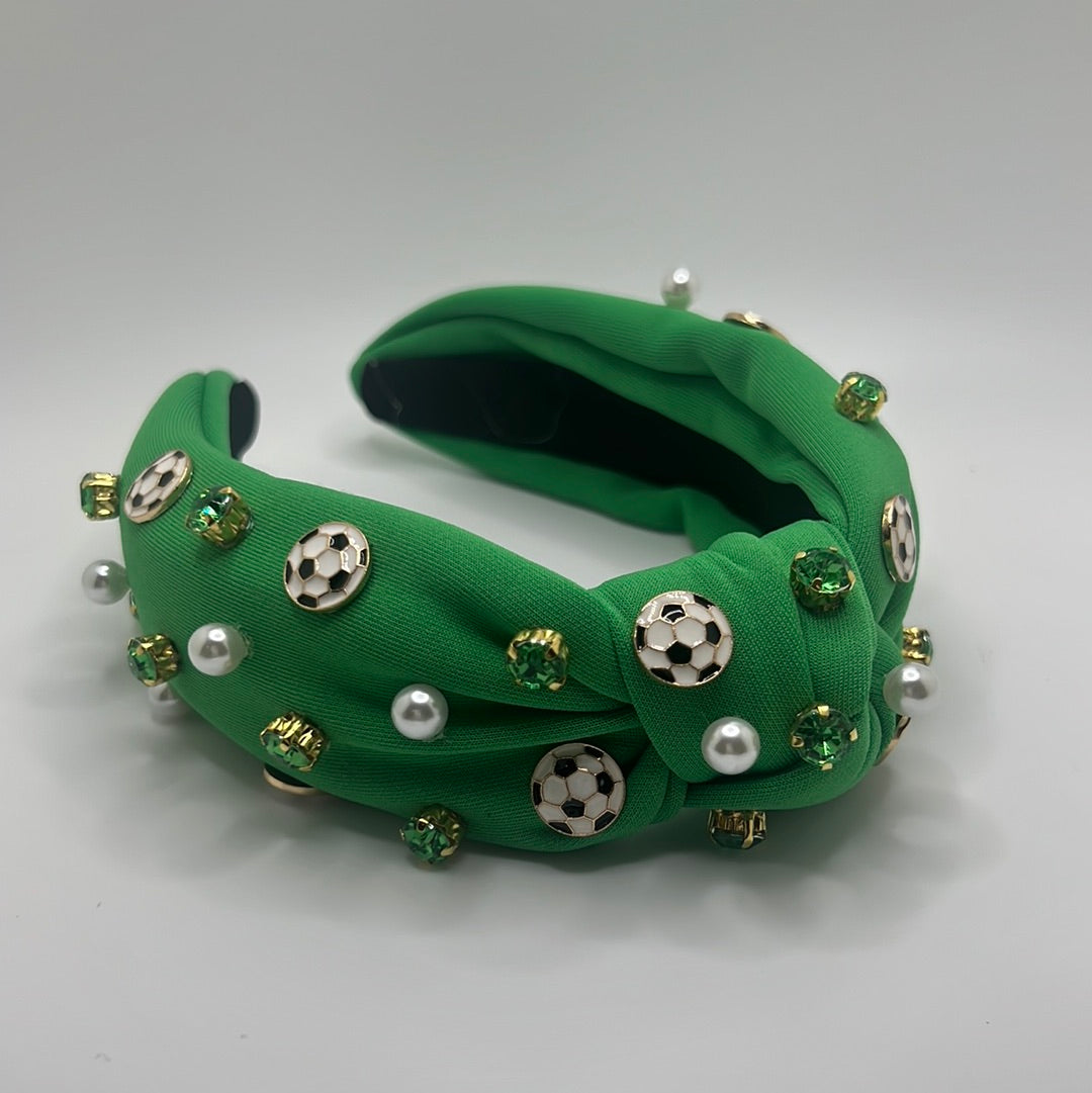 Go Big Green Soccer Headband