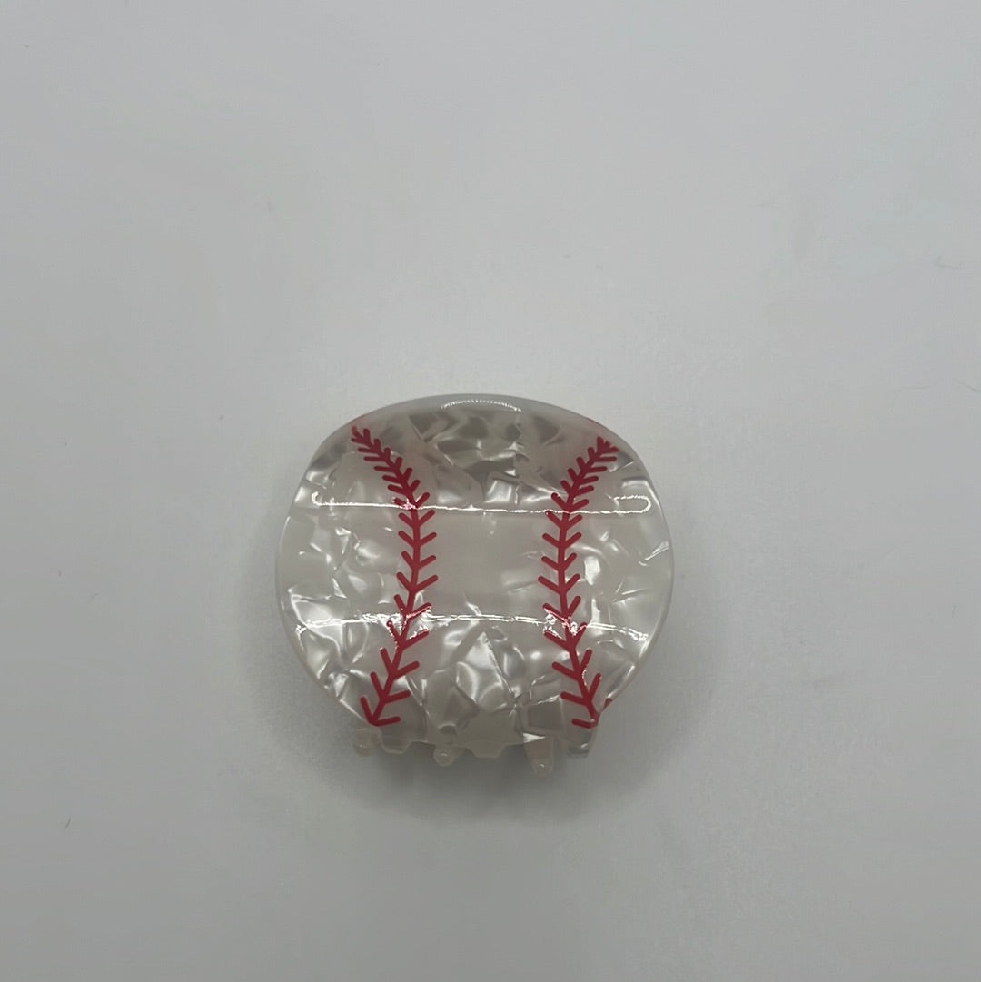 Small Baseball Hair Clip