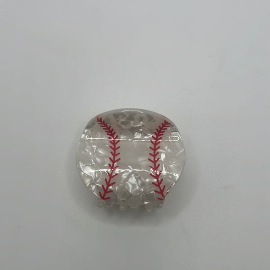 Small Baseball Hair Clip