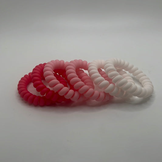 Pink Ombré Spiral Hair Ties