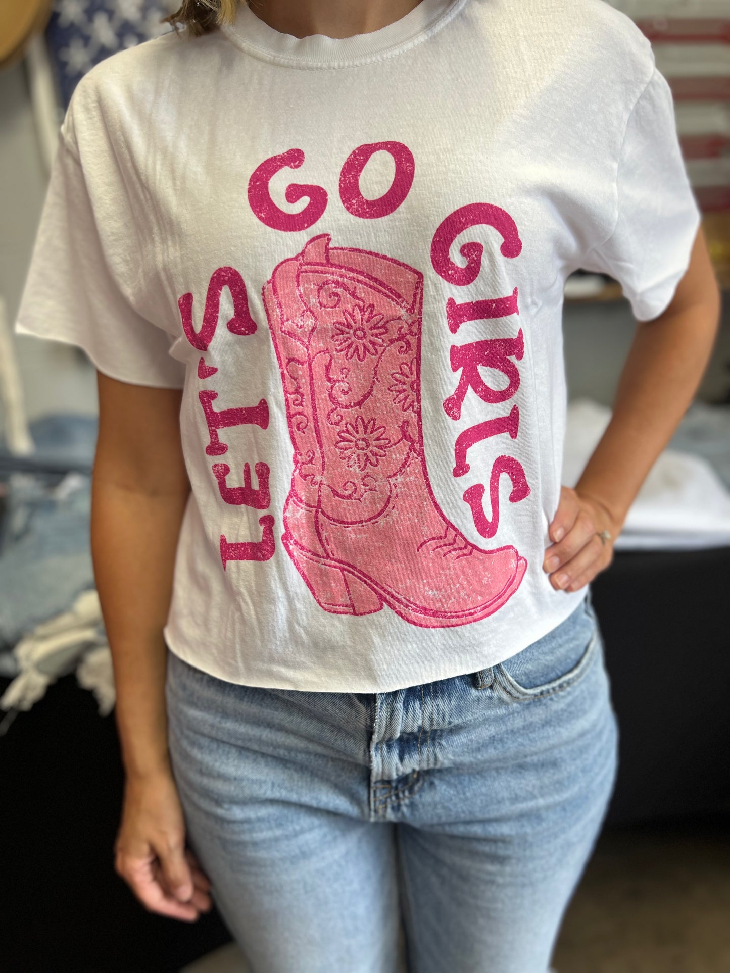 Cropped Boxy Let’s Go Girls Tee