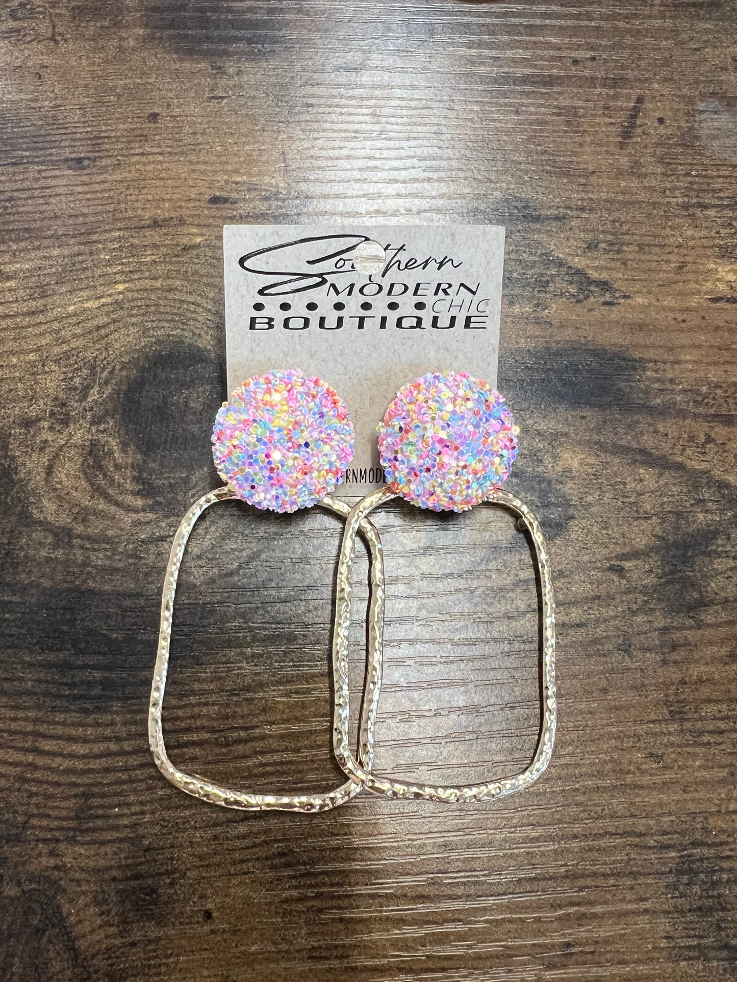 Glitter Dangle Earrings