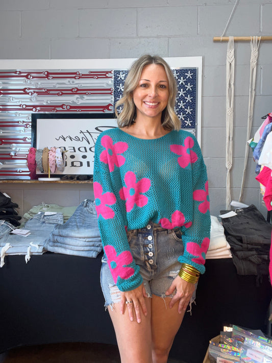 Crochet Floral Top