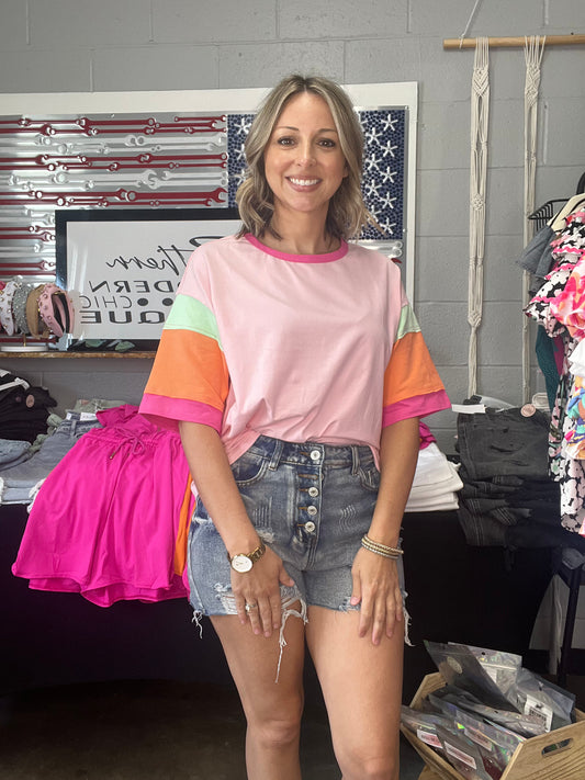 Pink Oversized Tee