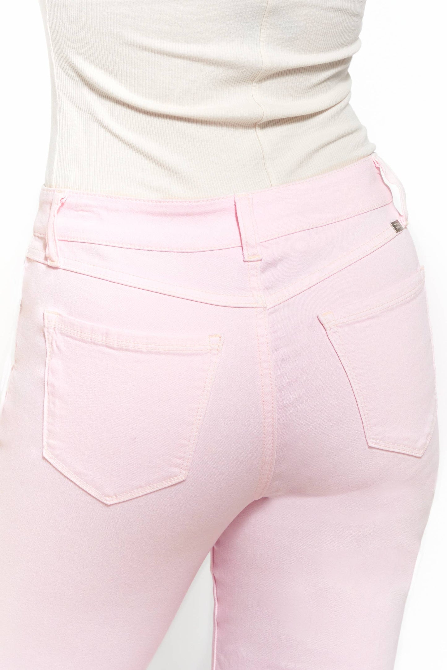 27" Luxe Demi-Boot Jean in Blush Fade (PINK JEANS)