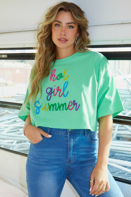 Hot Girl Summer Multicolor Patch Tee